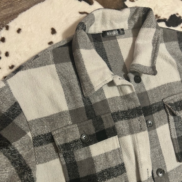 Tops - Plaid Shacket, size medium.